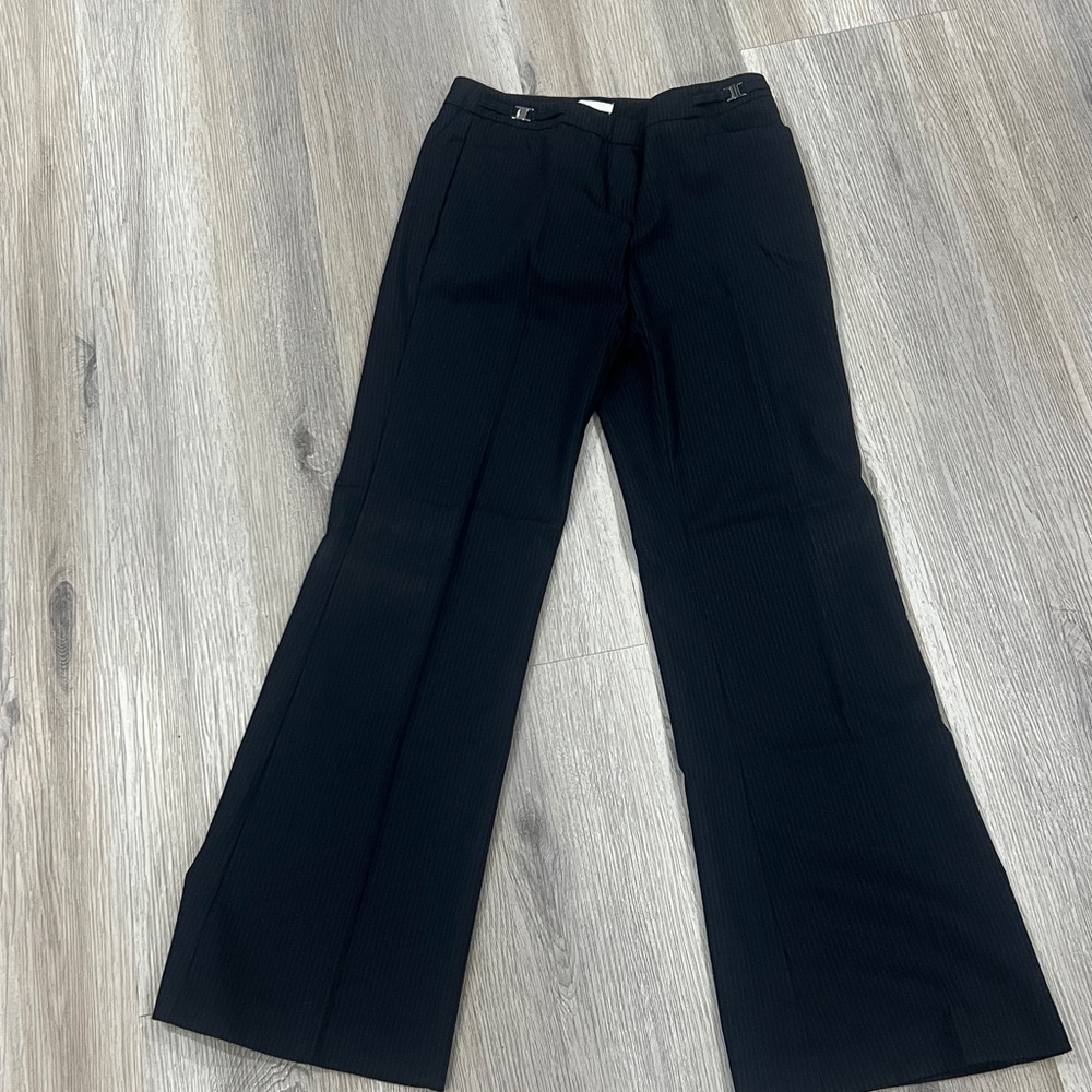 New York & Company Charcoal Pinstripe Trousers